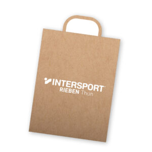 Sac en papier brun avec cordon en papier petit